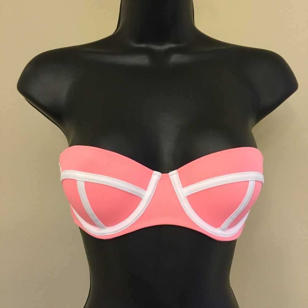 Victoria’s Secret Coral Flirt Bandeau Top Sz. 34B
